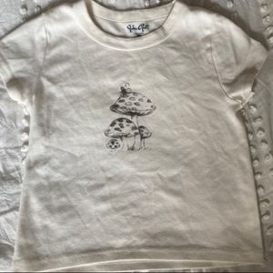 Rare Brandy Melville/John Galt mushroom and fairy baby tee